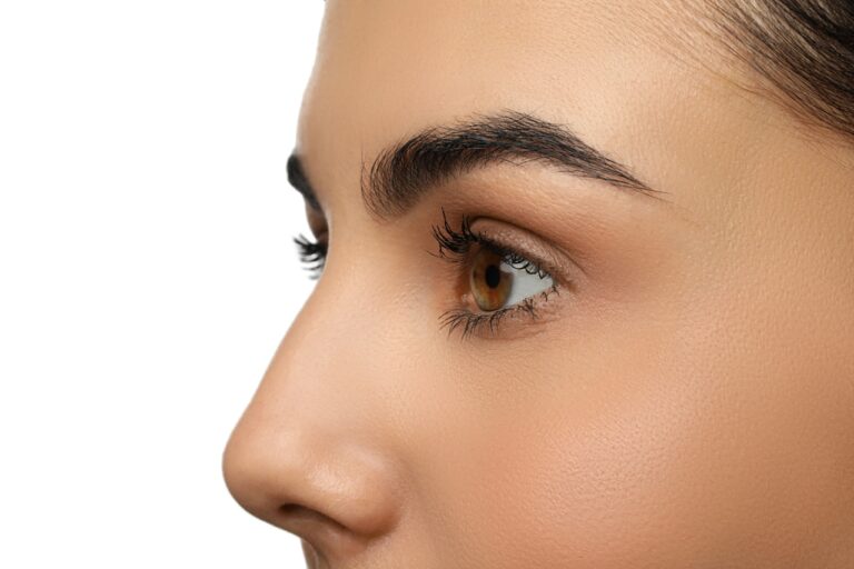 close up of woman's nose
