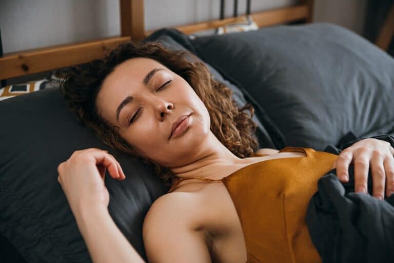 woman sleeping soundly and peacefully